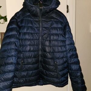 Women's Navy Puffer Jacket